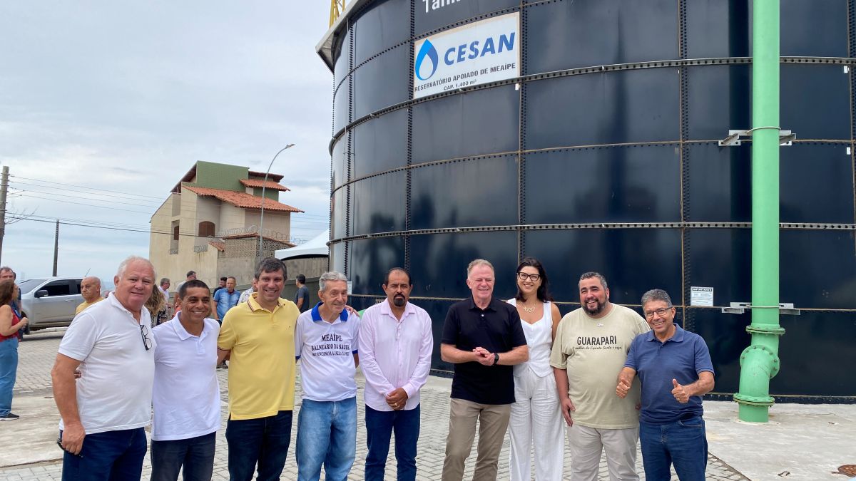Governo do ES entrega novo reservatório de água da Cesan em Guarapari